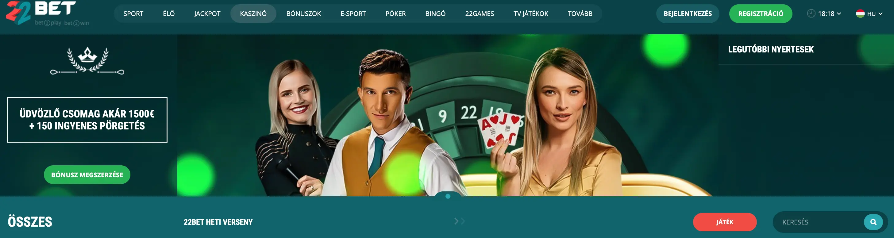 22Bet kaszinó.