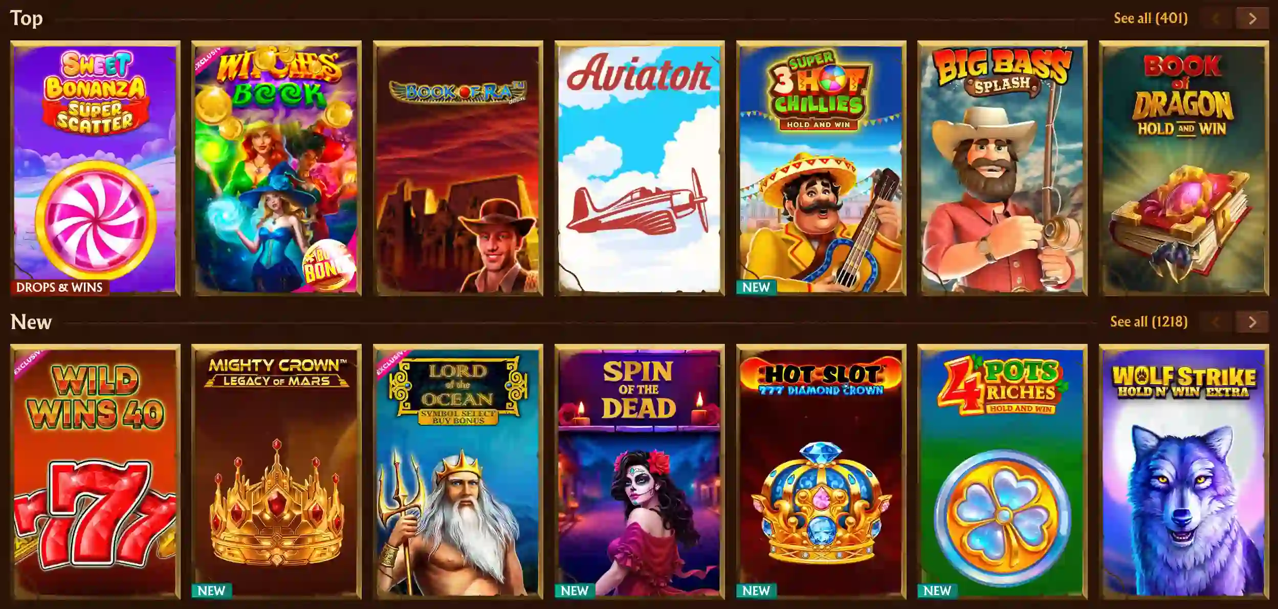 AmunRa kaszinó games.