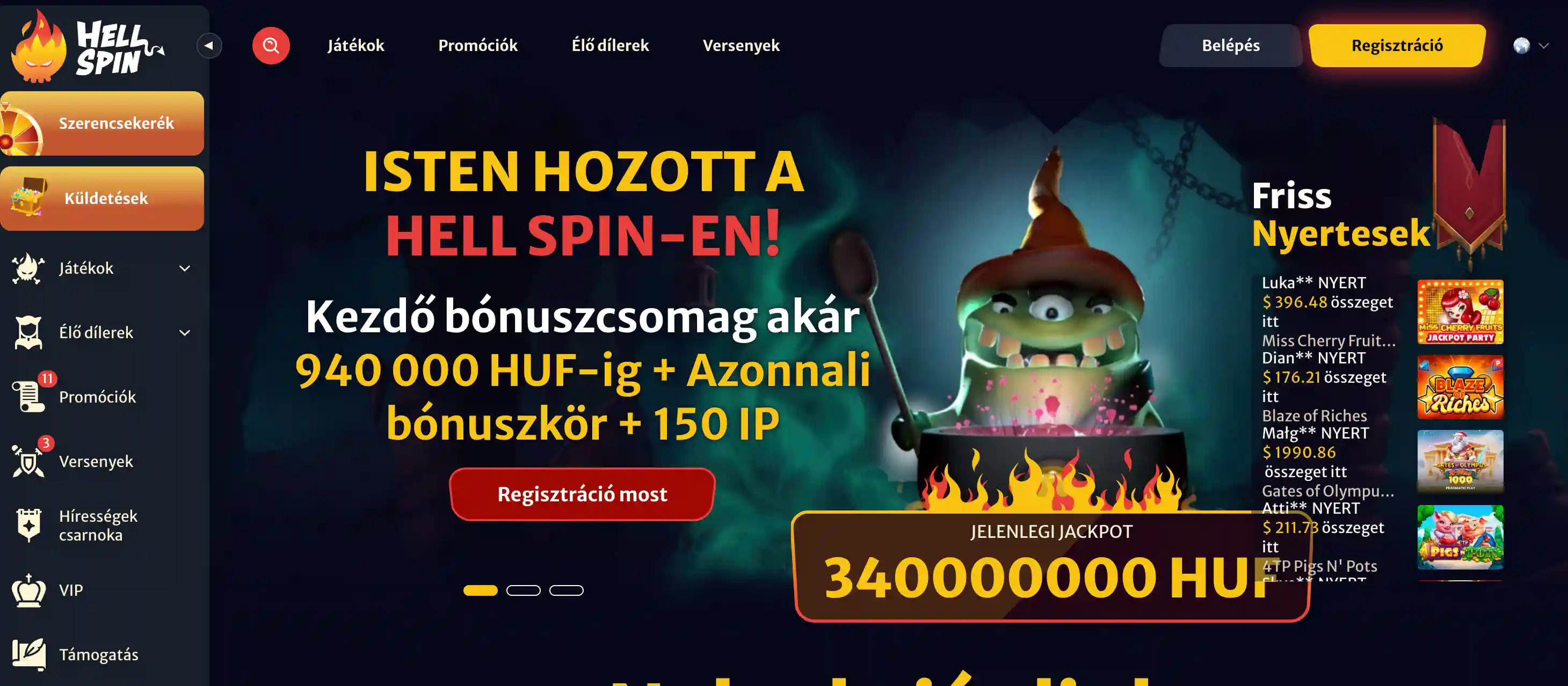 HellSpin kaszinó.