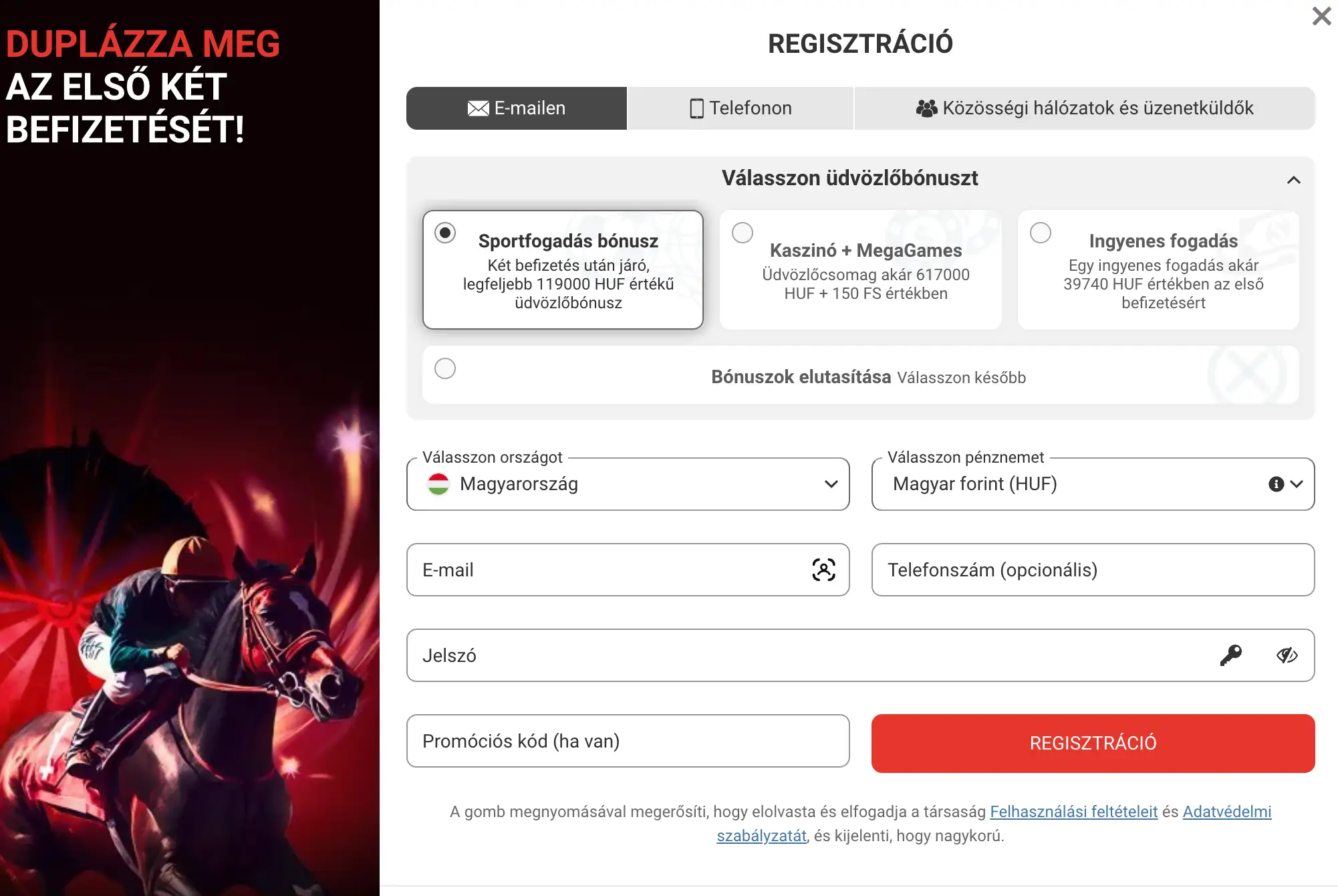 Megapari registration.
