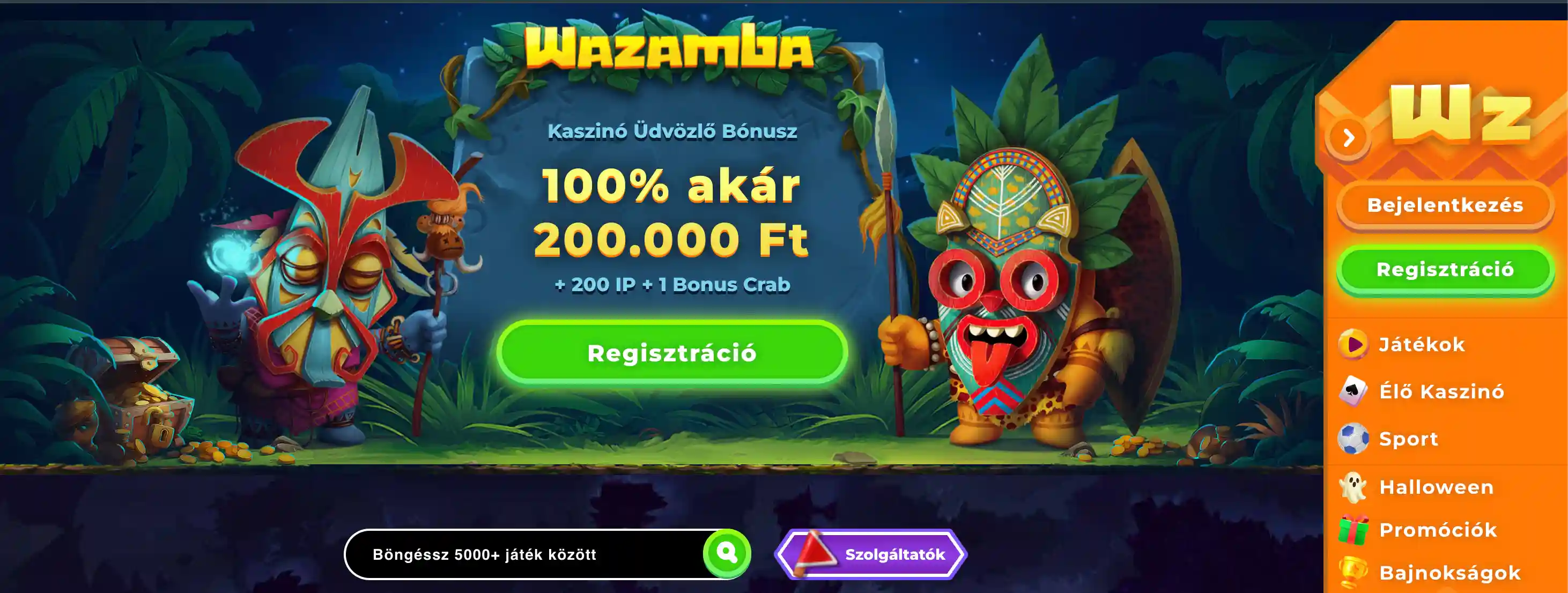Wazamba kaszinó.